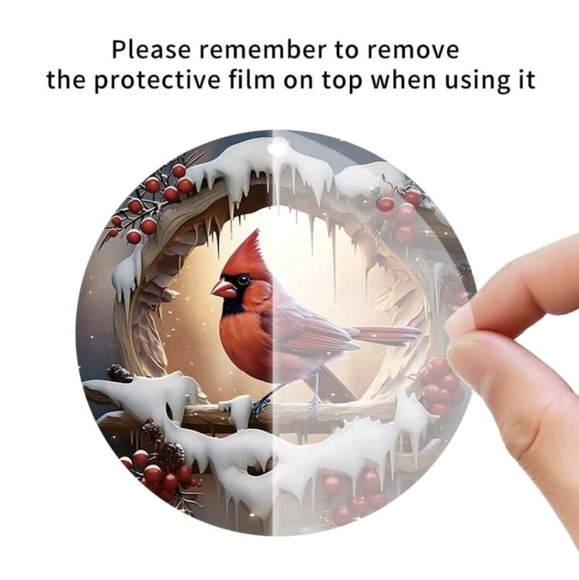 Cardinal Mirror Tag/Keychain - Picture 6 of 6